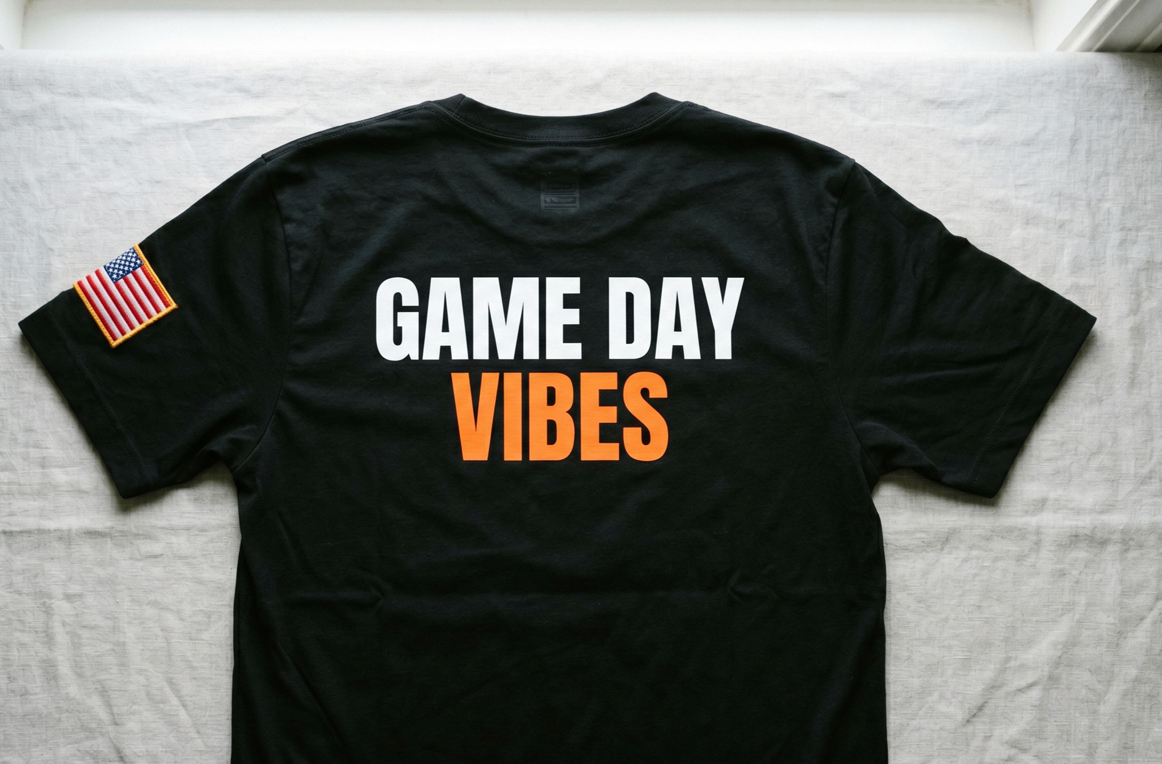 GAME DAY VIBES — Black Football T Shirt