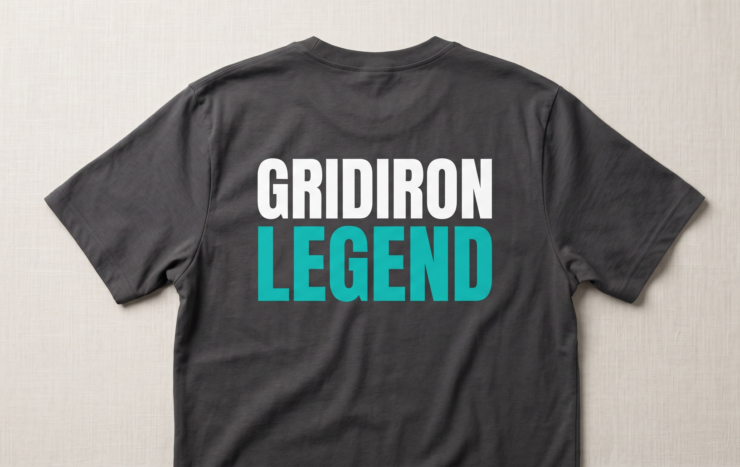 GRIDIRON LEGEND — Charcoal Football T Shirt