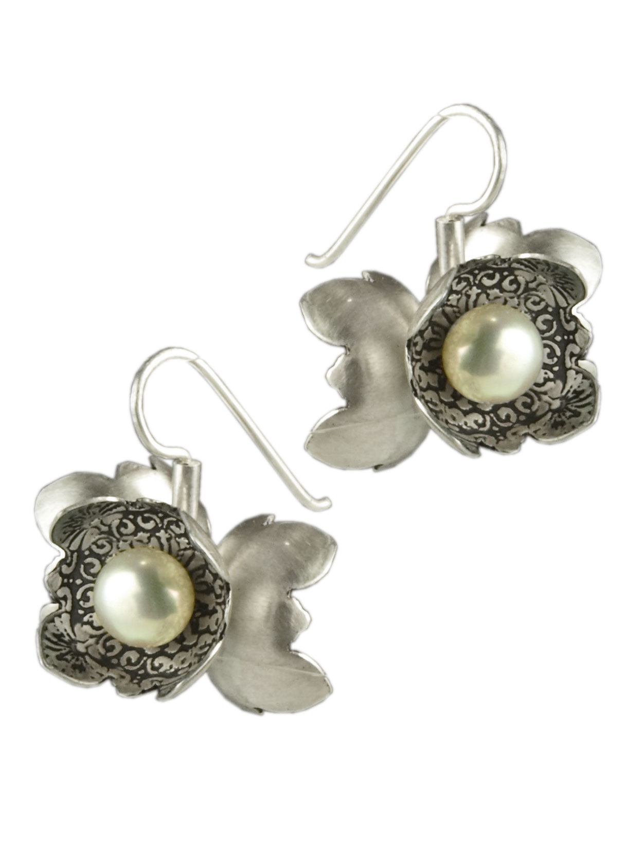 Pearl Flower Cluster Earrings