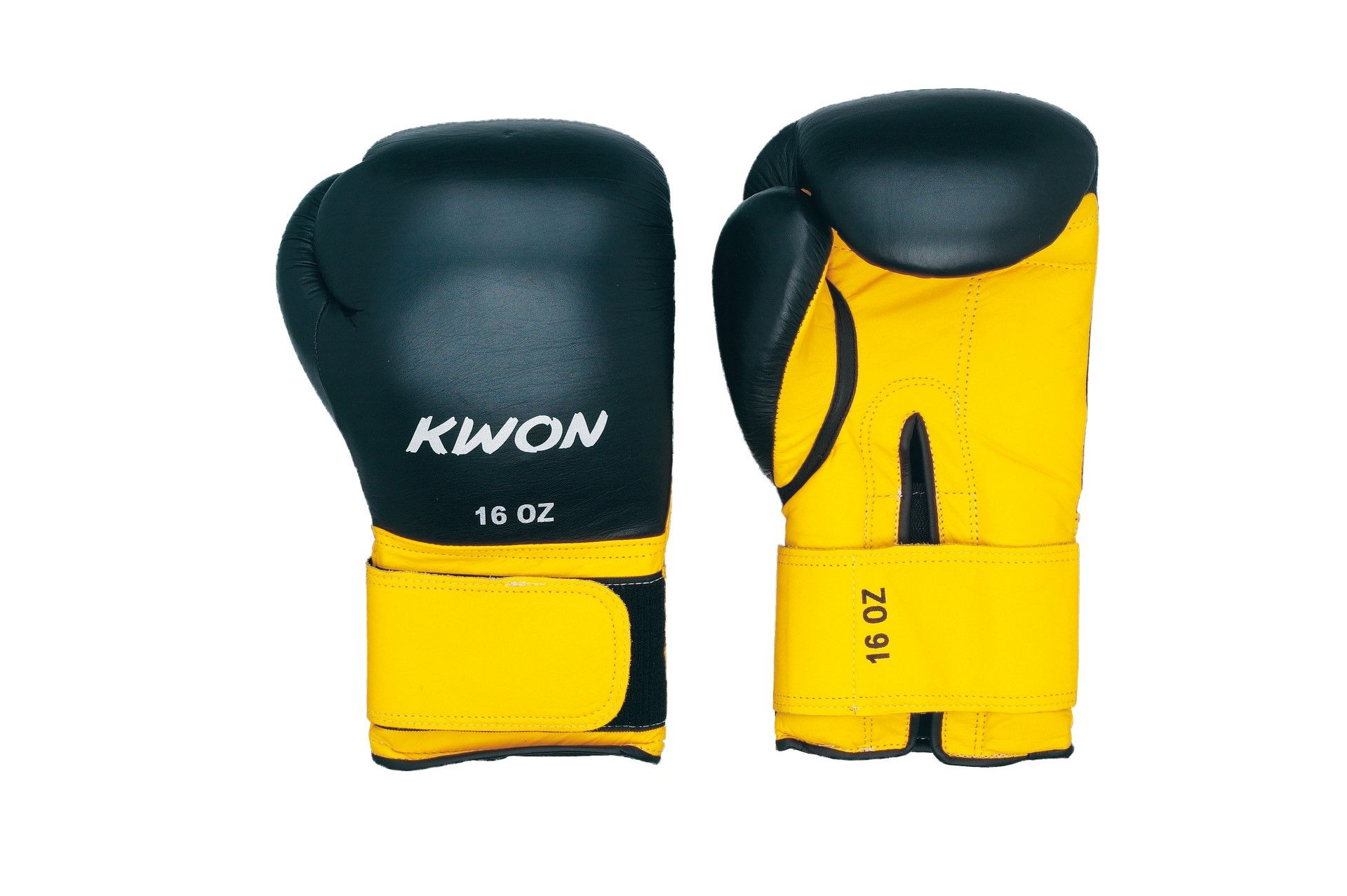 KWON® Boxhandschuhe Knocking | Schwarz /Gelb