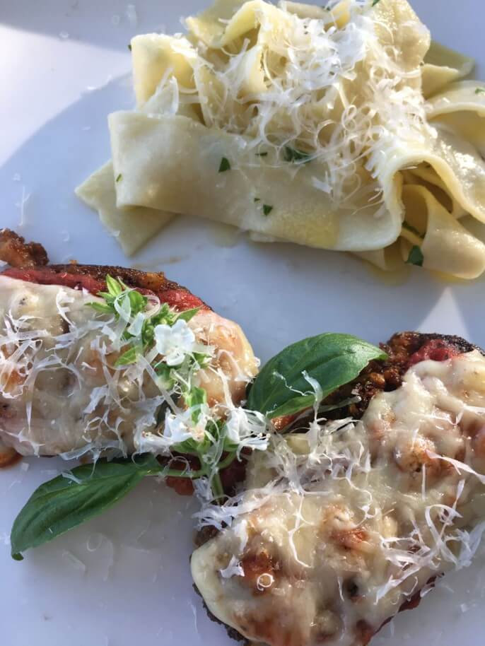 Portobello Parmesan & Pappardelle