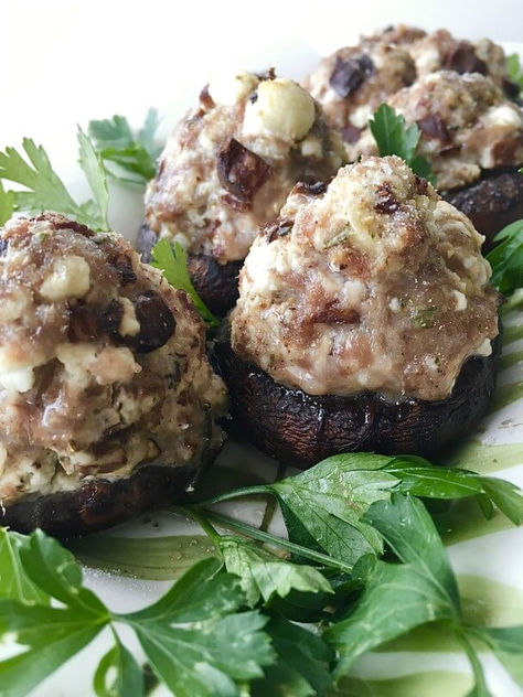 Maple Sausage Stuffed Mushrooms