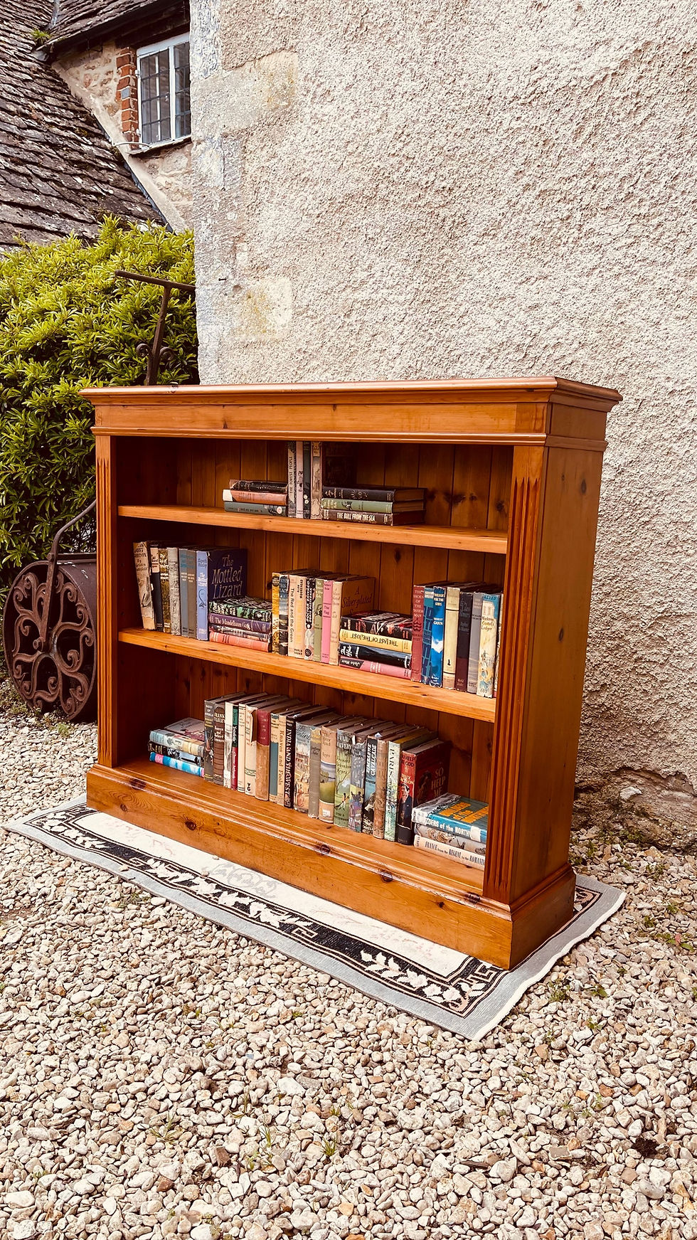 Thumbnail: Pine freestanding open bookcase