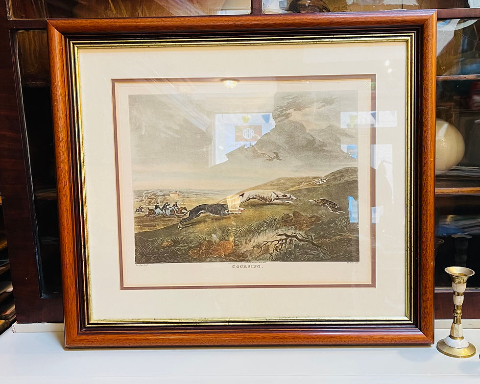 Thumbnail: Framed antique print - ‘Coursing’ by Richard Jones - Ackermann - Turner #8703