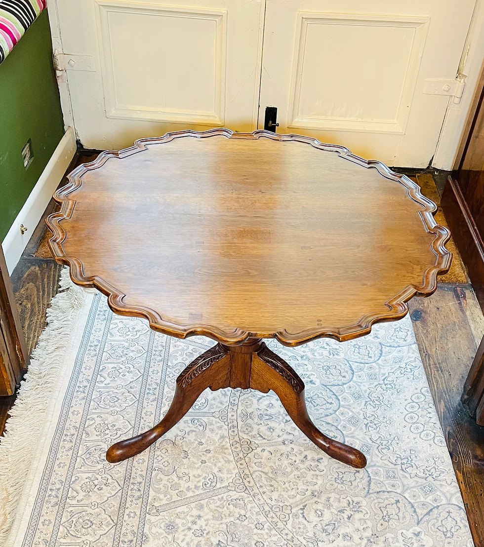 Thumbnail: Antique Georgian Walnut Tilt Top Pie Crust Table - #9076