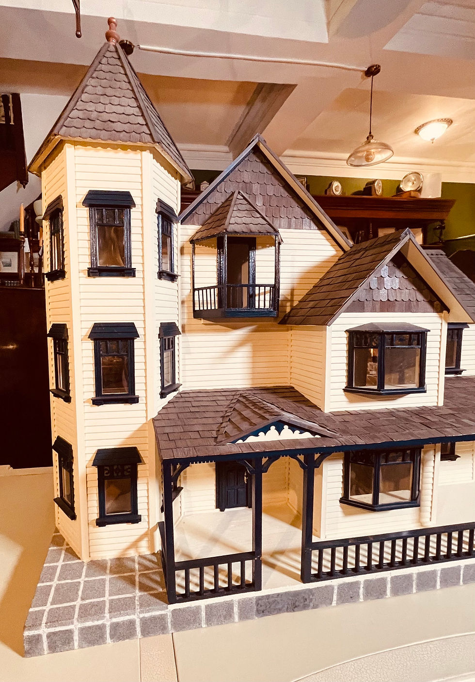 Thumbnail: Vintage Victorian Mansion House Dolls House - #