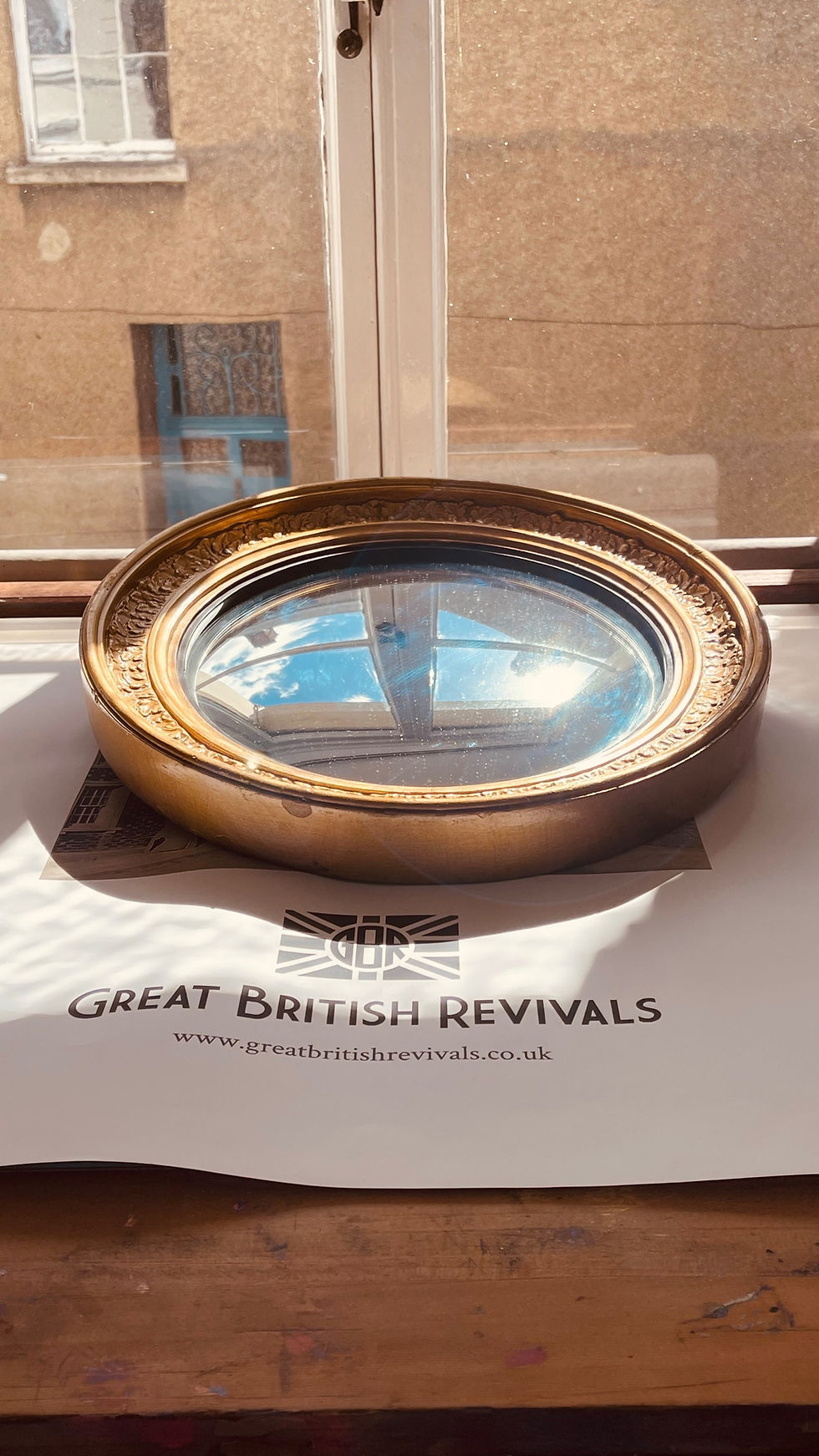 Thumbnail: Early 20thC Regency style convex circular mirror - #8832