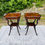 Thumbnail: Matched pair of 20thC 2 tier mahogany lamp tables of classic form.