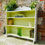 Thumbnail: Early vintage open shelf bookcase in 2022 eggshell colour scheme - #