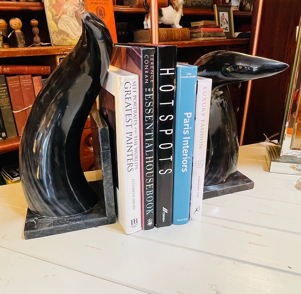 Thumbnail: Pair of Large Buffalo Horn Bookends  #9172