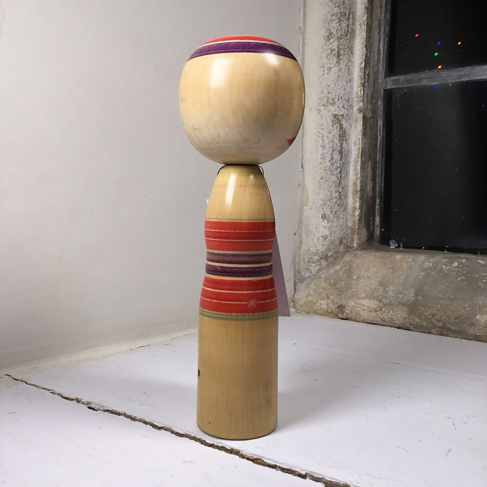 Thumbnail: Traditional vintage Kokeshi with profiled torso - ref #3772