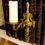 Thumbnail: Trio of vintage brass single branch sconces - #5789