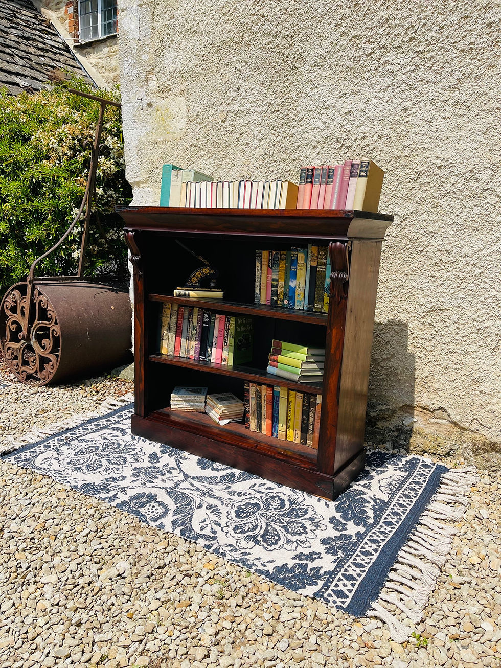 Thumbnail: Victorian Rosewood Open Bookcase - #8174
