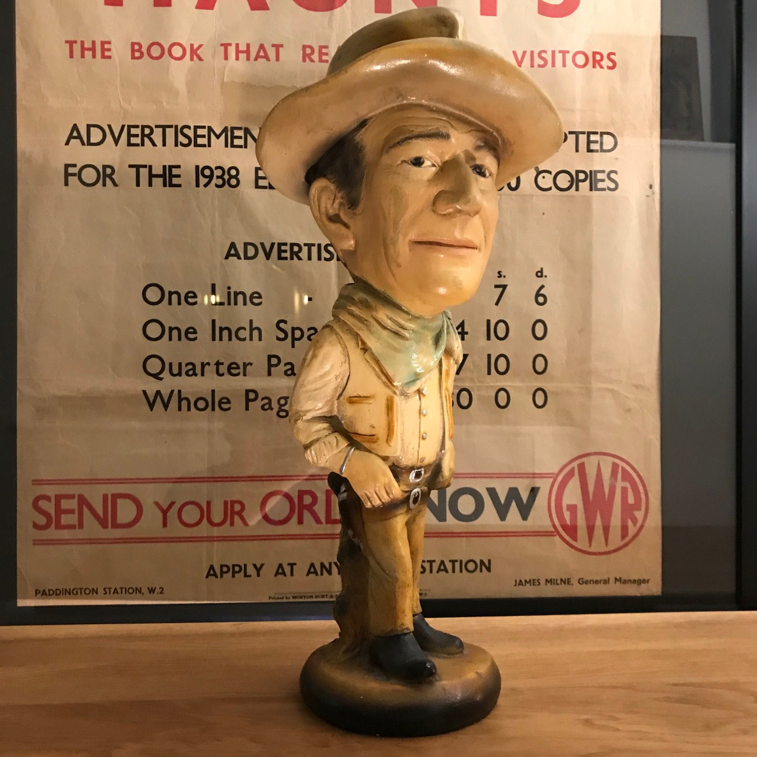 1970’s ESCO Plaster of Paris caricature of John Wayne
