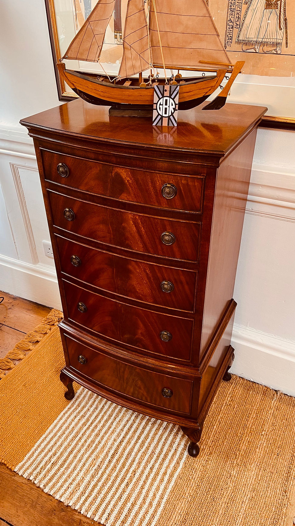 Thumbnail: Queen Anne Revival Tallboy in Mahogany - #8666