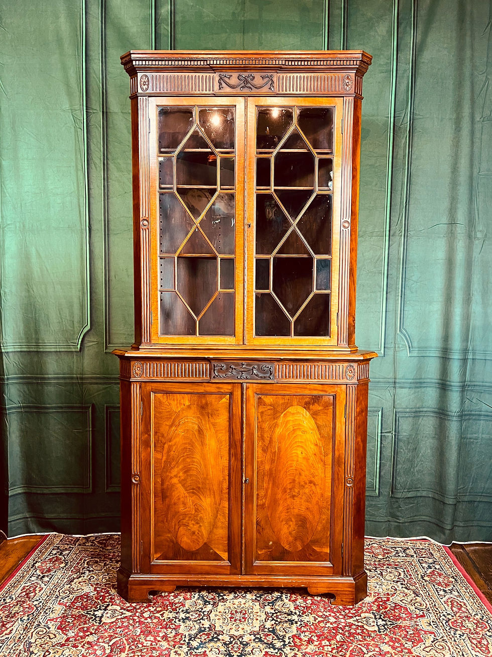 Thumbnail: Antique late 19thCentury Mahogany Corner Cabinet - #8581