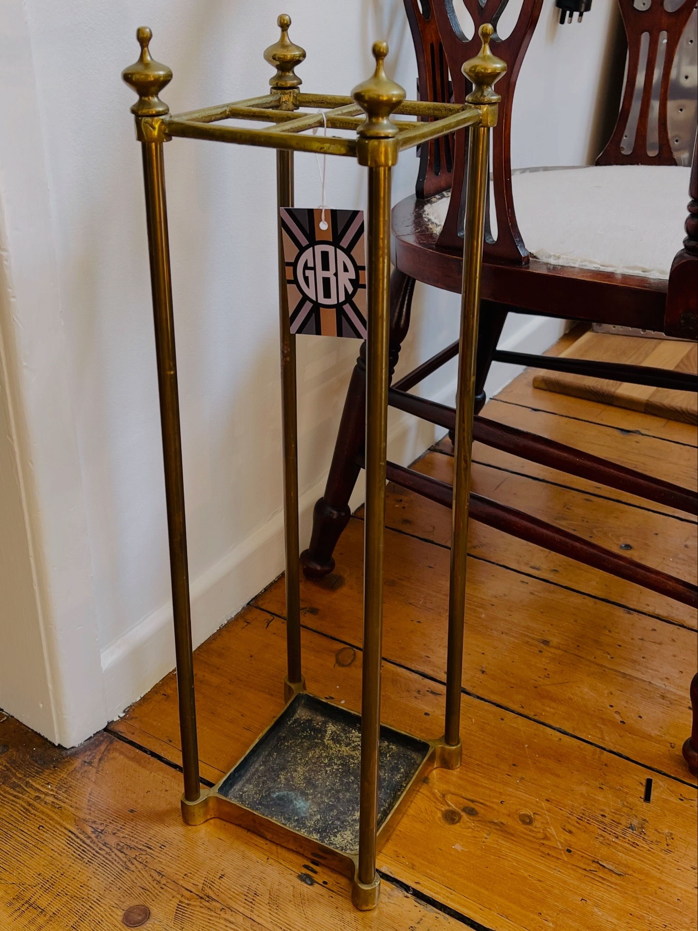 Antique Edwardian Brass Stick Stand