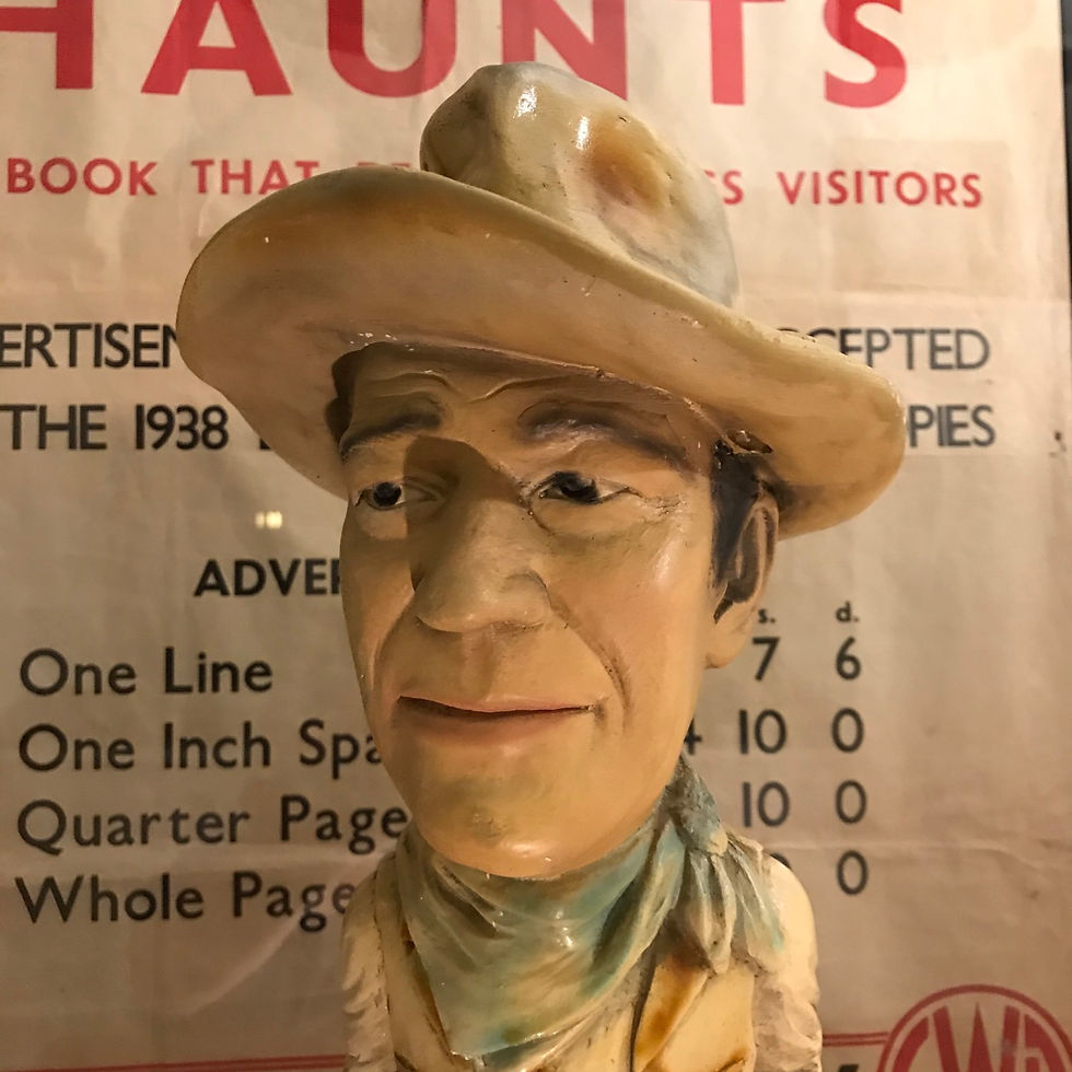 Thumbnail: 1970’s ESCO Plaster of Paris caricature of John Wayne