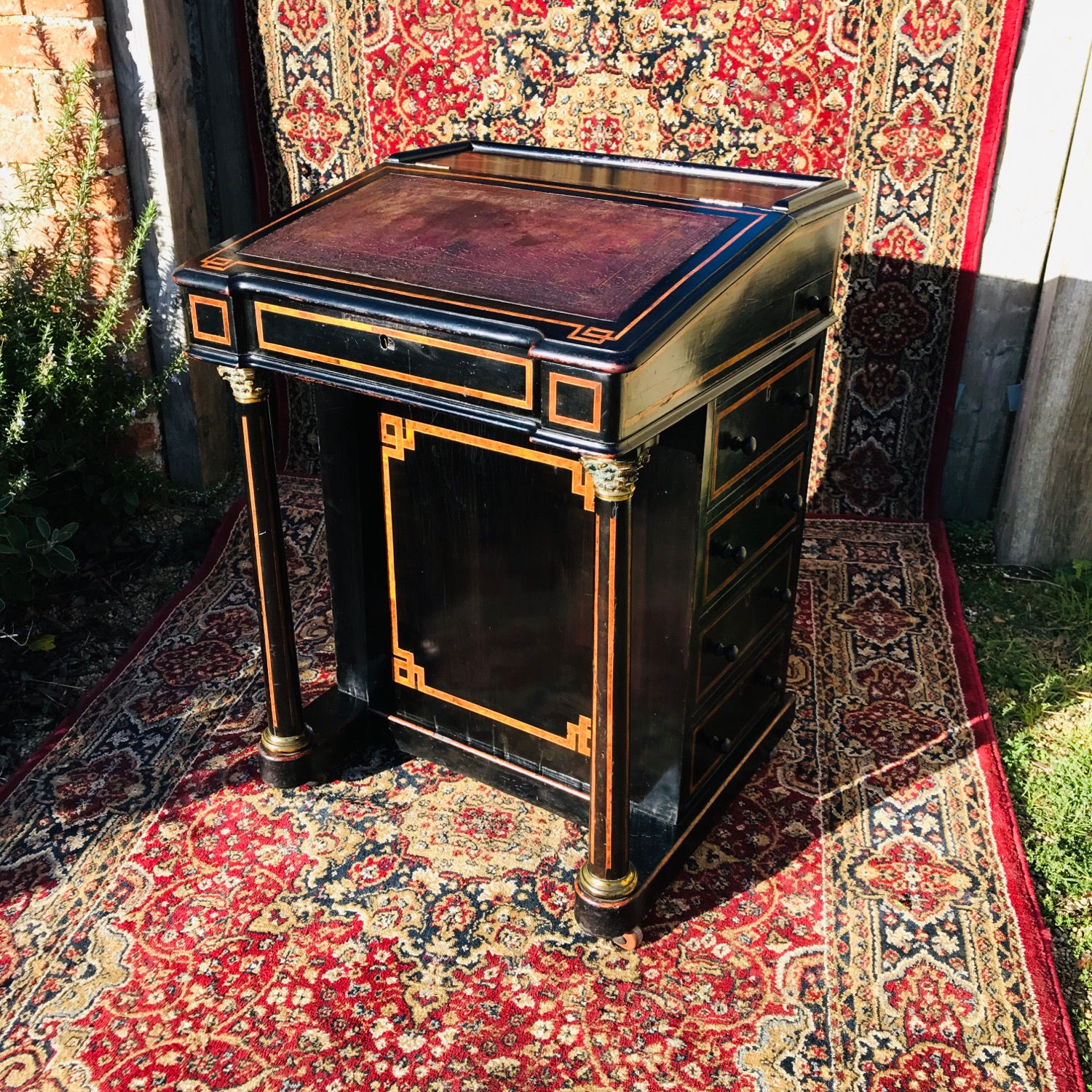 Stunning Aesthetic Period Ebonised Davenport Desk 