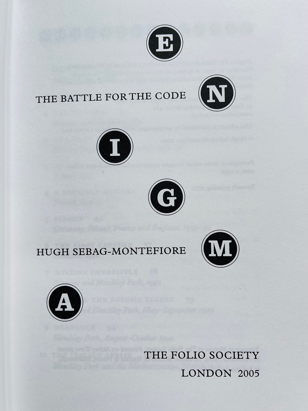 Thumbnail: Enigma: the battle for the code by Hugh Sebag-Montefiore.