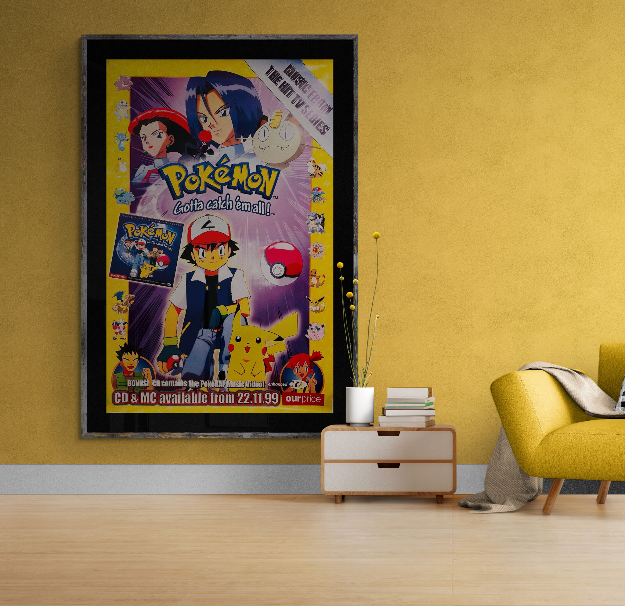 Vintage Pokémon Music CD Promo poster 180cm x 120cm - #2031