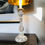 Thumbnail: Vintage distressed candlestick table lamp - #6034/5