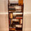 Thumbnail: Early 20thC narrow form dark oak open bookcase #8641