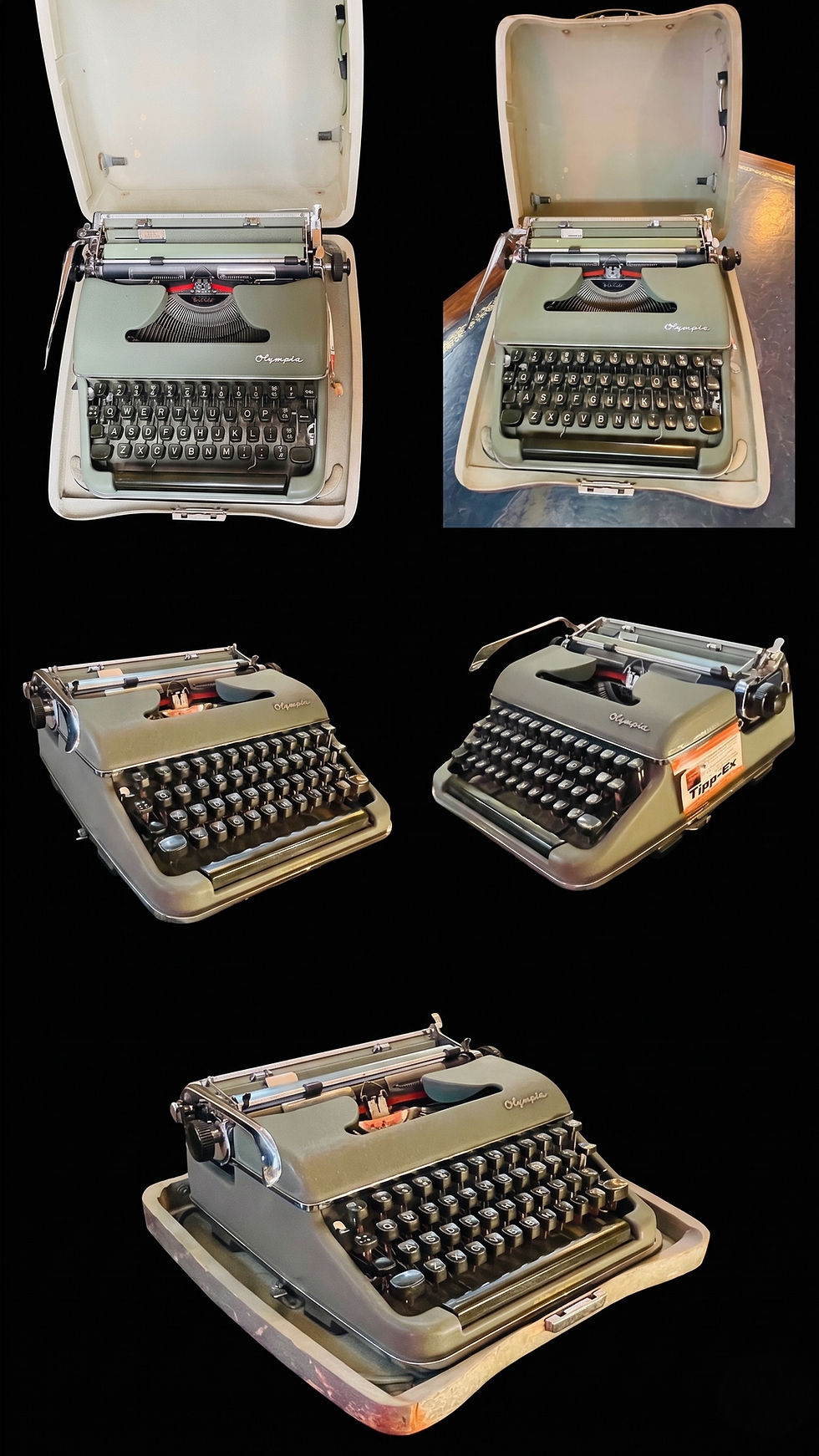 Thumbnail: Mid20thCentury Olympia SM3 Portable Typewriter with Streamliner Case