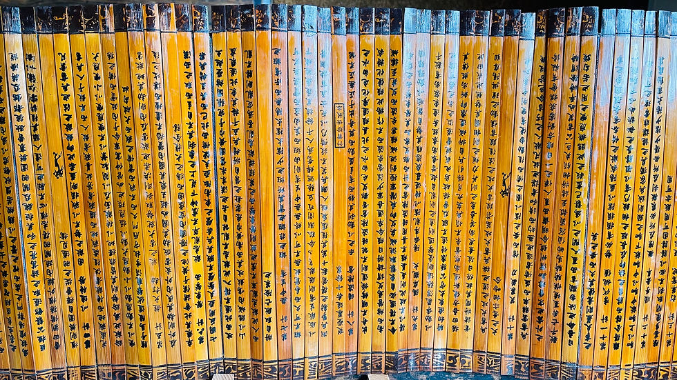 Thumbnail: The Thirty-six Stratagems, silk bound bamboo book / scroll. 