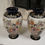 Thumbnail: Pair of antique Japanese vases incorporating traditional scene - #8003