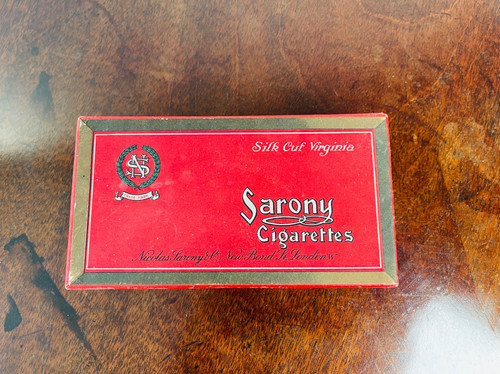 sarony cigarettes Early Vintage Tobacco Box Sarony Silk Cut Virginia Cigarettes #8630/3