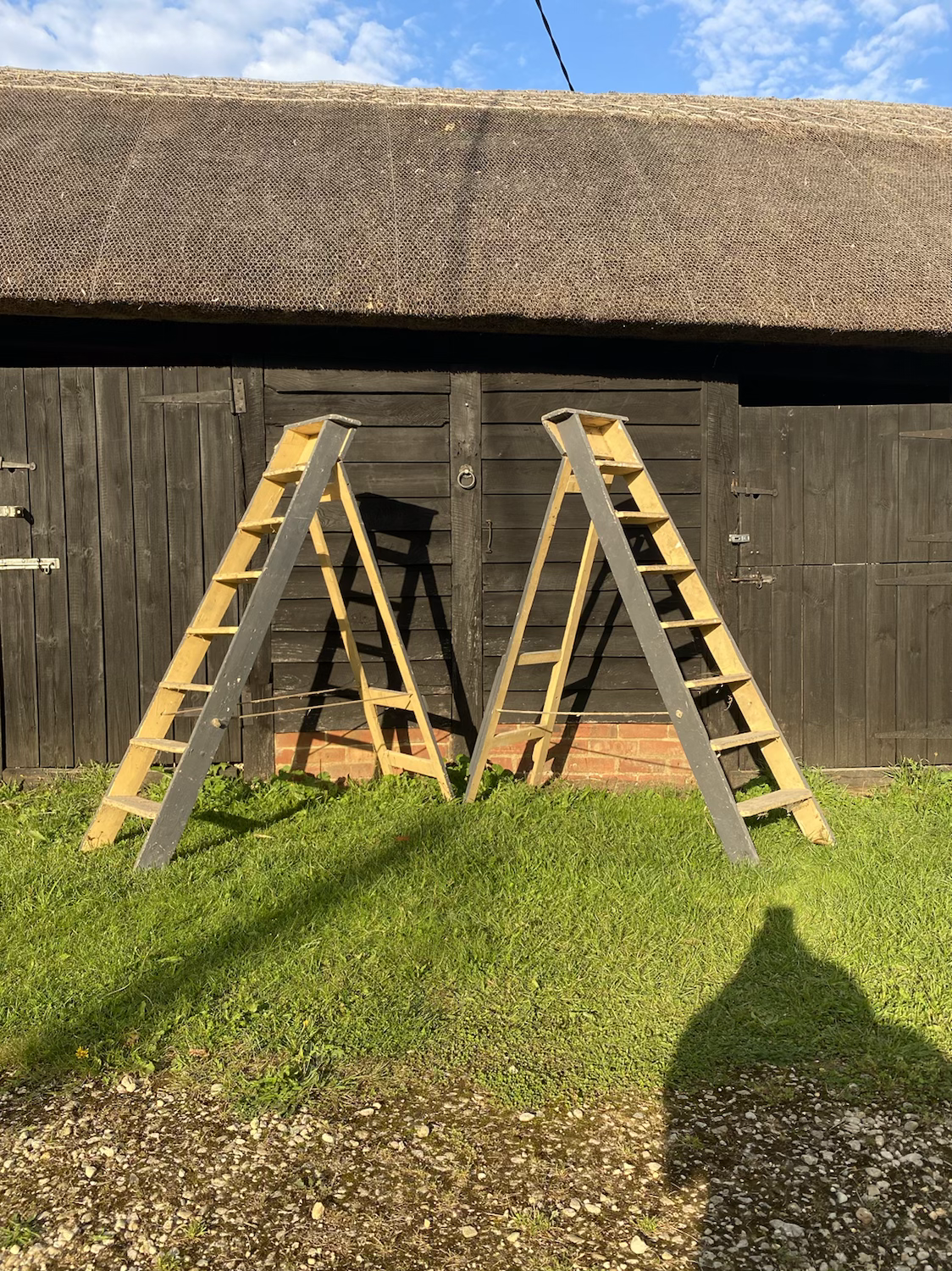 Pair of Vintage Decorators 7 Tread Step Ladders - #1191