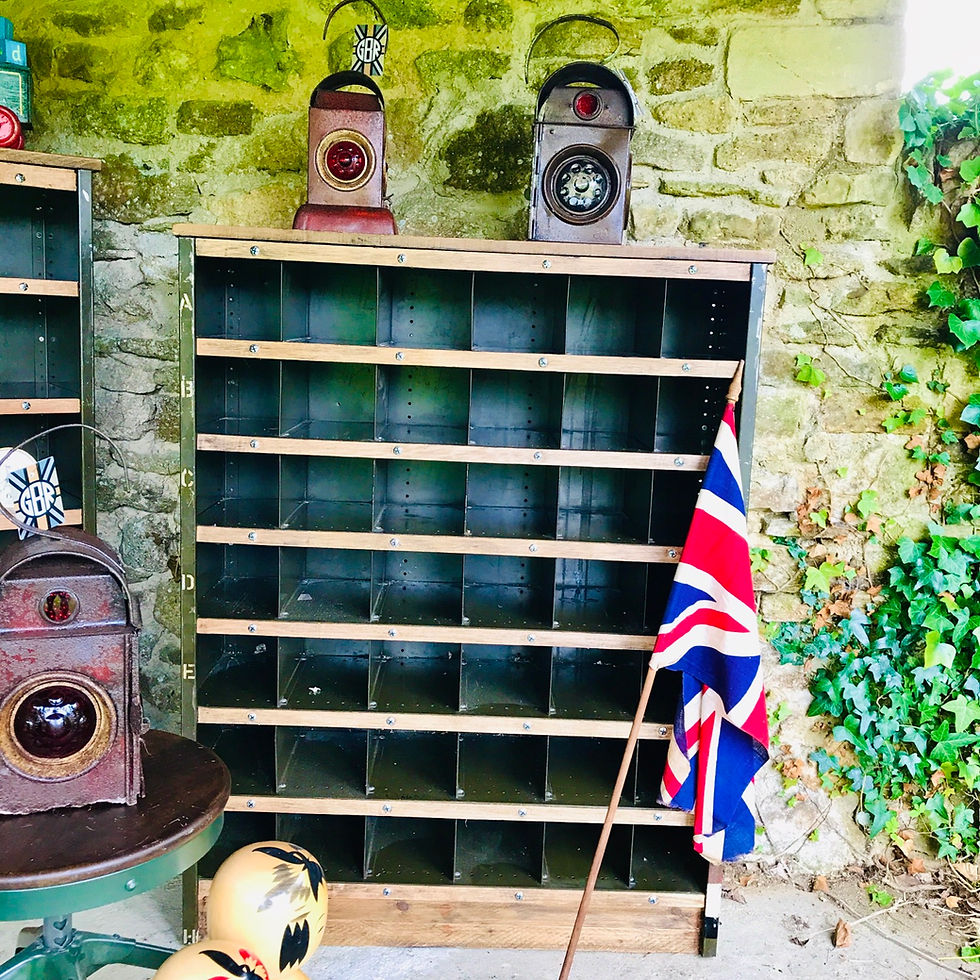Thumbnail: Mid20thCentury Industrial Pigeonholes 94cm x 30cm x 120cm