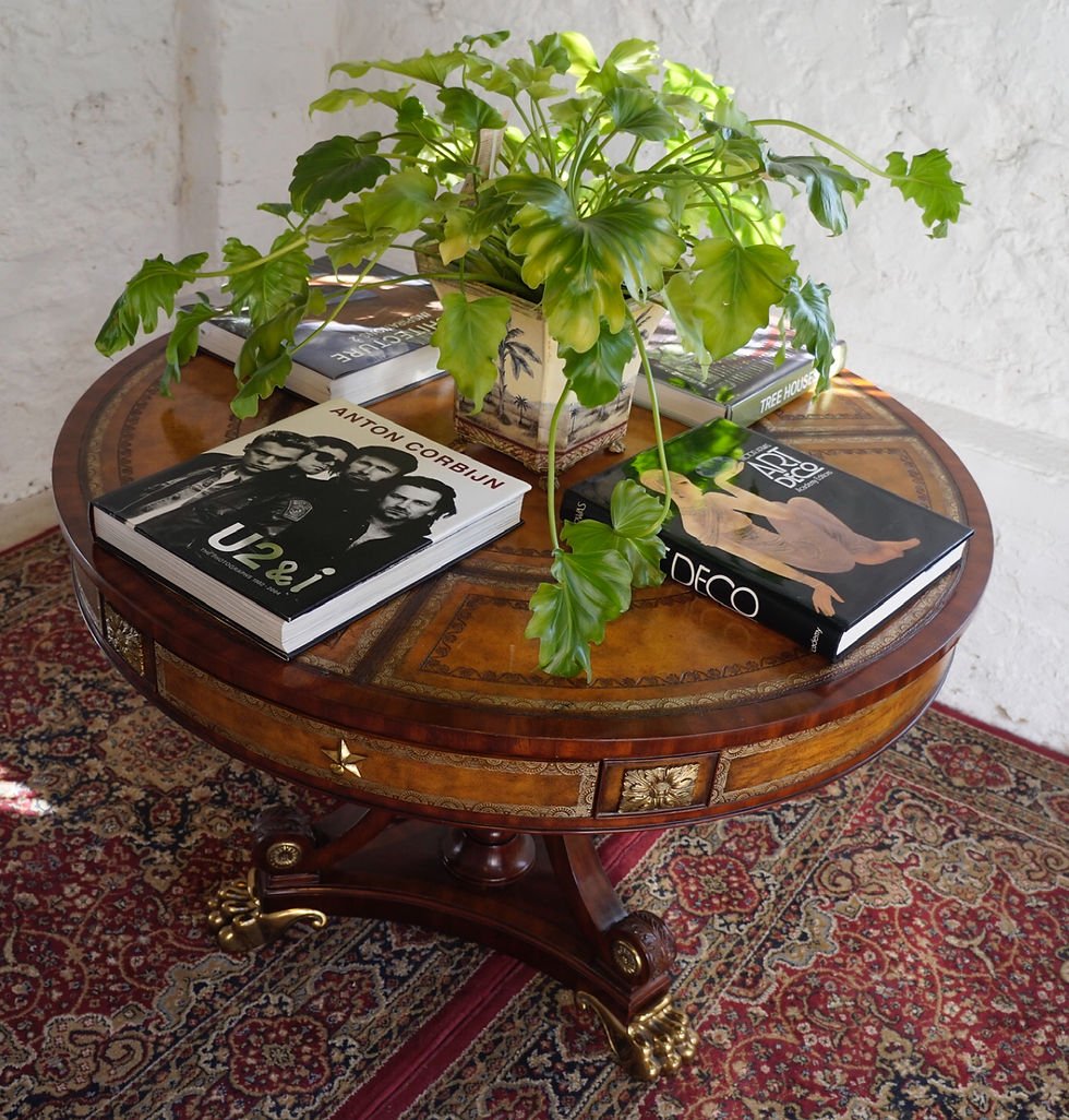 Thumbnail: Regency style drum table / centre hall table by Maitland Smith - #