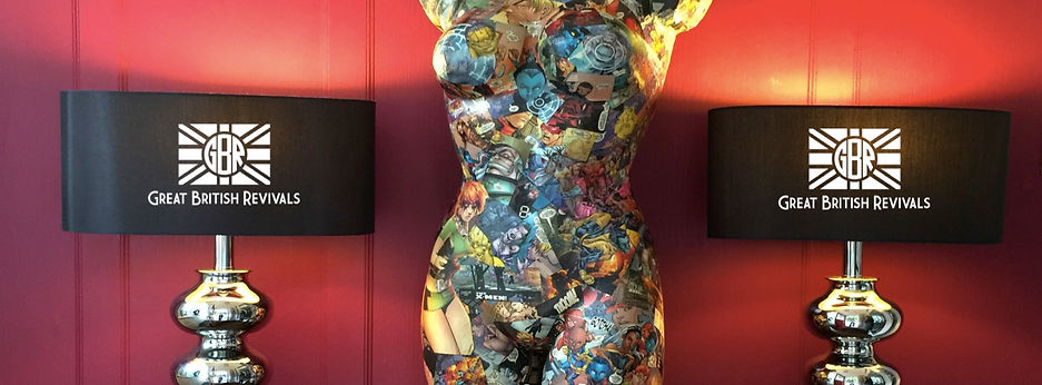 comic strip, mannequine, table lamp