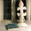 Thumbnail: Large glazed terracotta Fleur-de-lis finial -