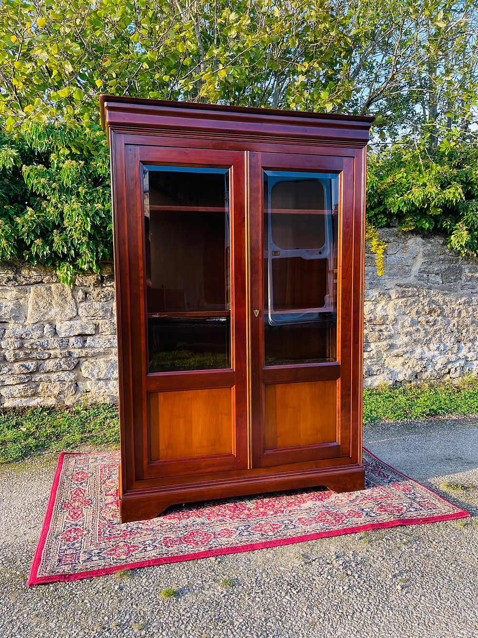 Thumbnail: 20thC cherrywood bibliotheque by Grange Furniture Paris #8516