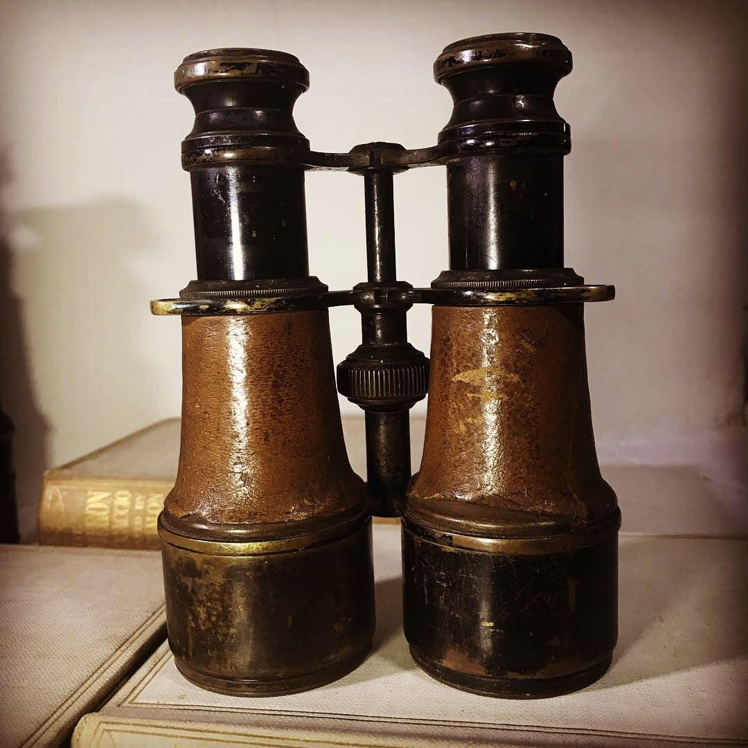 WW1 Half Leather Army Field Glasses / binoculars 