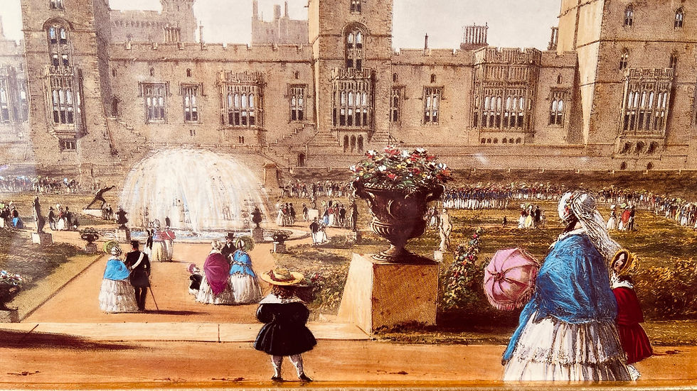 Thumbnail: Set of 4 Framed Architectural Prints of Windsor Castle after Joseph Nash - 