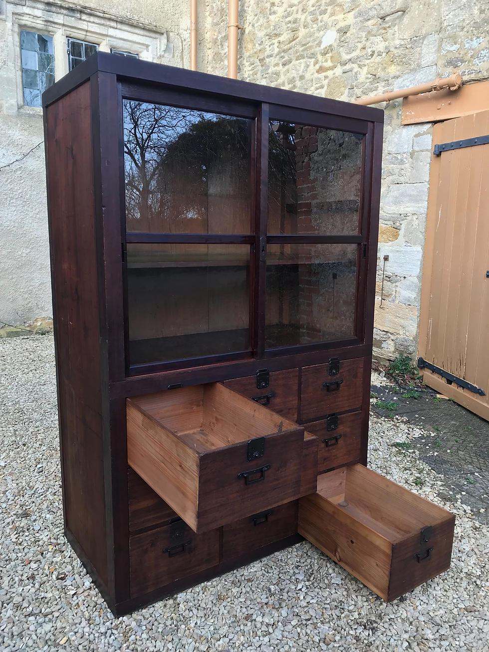 Thumbnail: Antique Meiji Period Merchants Shop Display Cabinet
