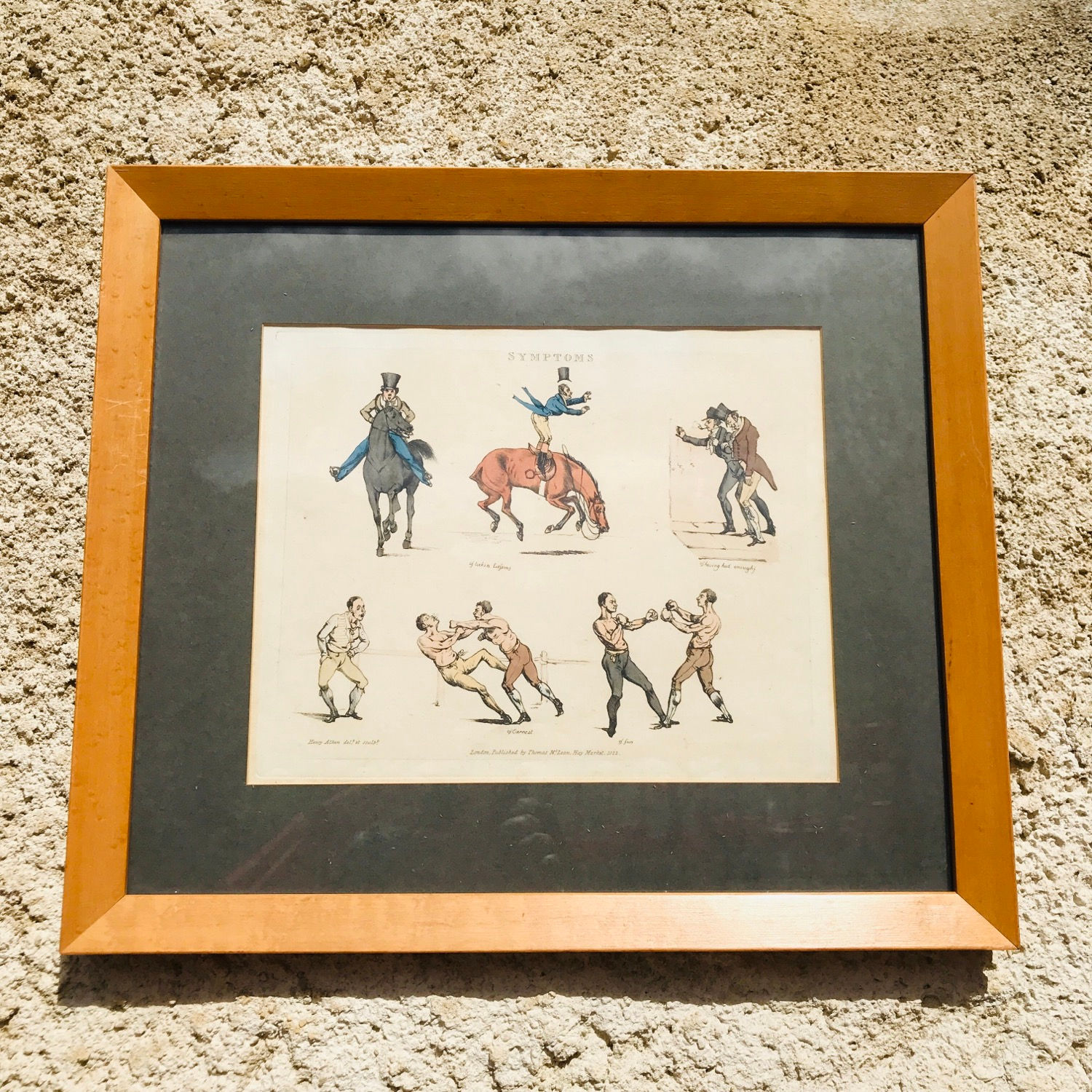 Framed Antique engraved print by Henry Thomas Alken - Symptoms 41