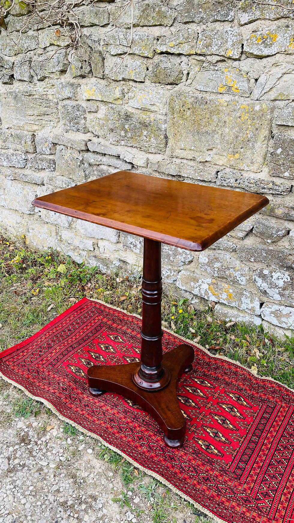 Thumbnail: Antique Regency Mahogany Occasional Pedestal Table - 