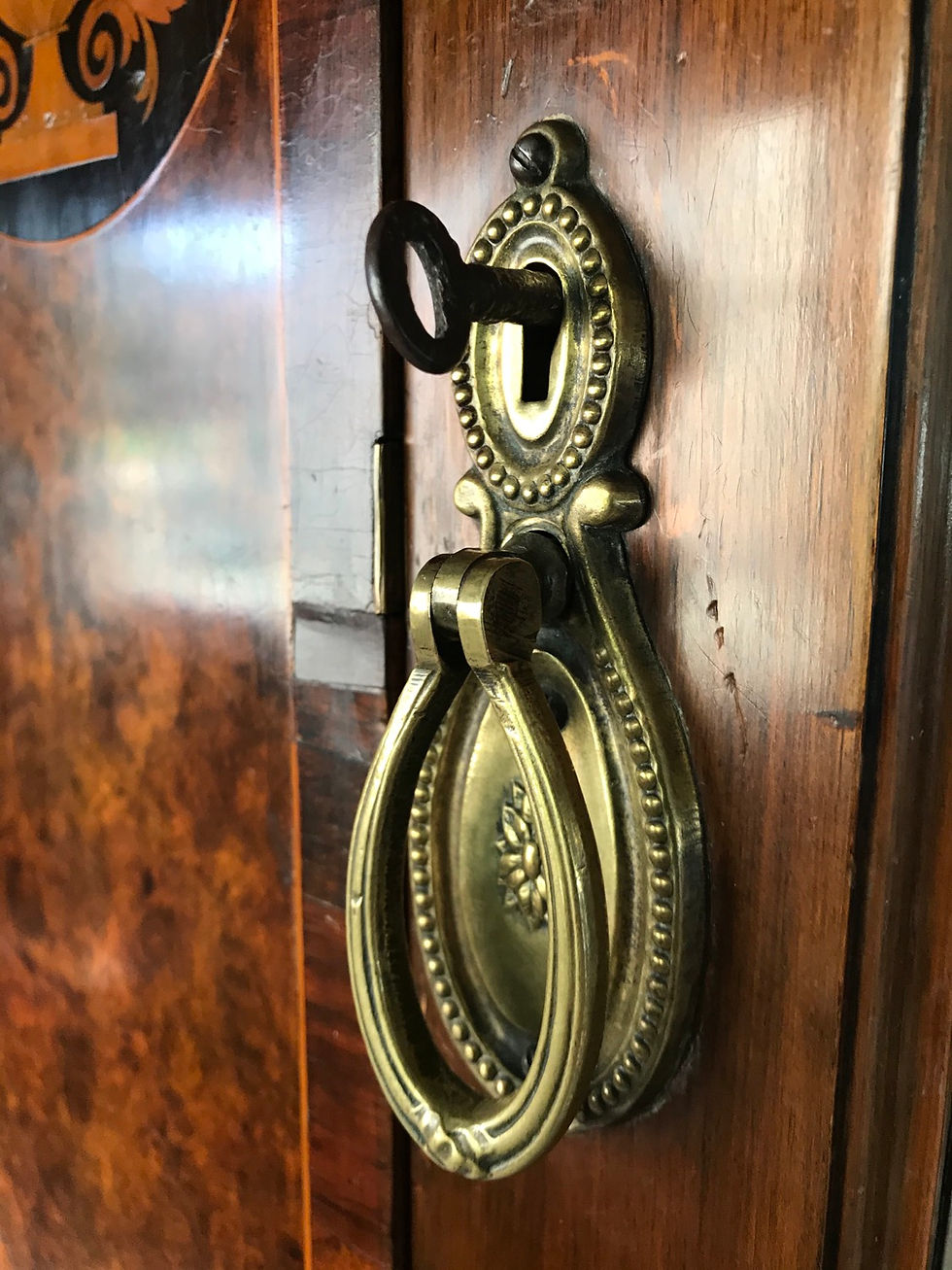 Thumbnail: Burr Walnut Veneer Art Nouveau Armoire