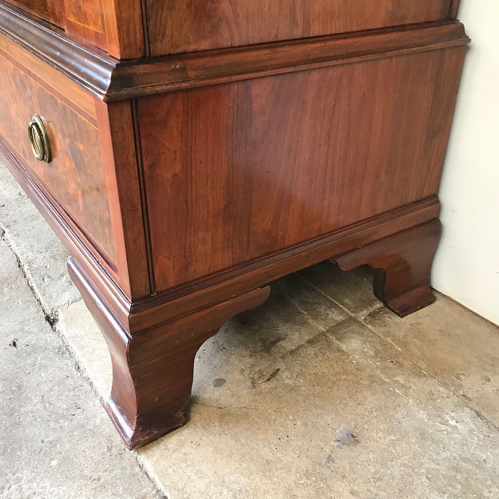 Thumbnail: Burr Walnut Veneer Art Nouveau Armoire