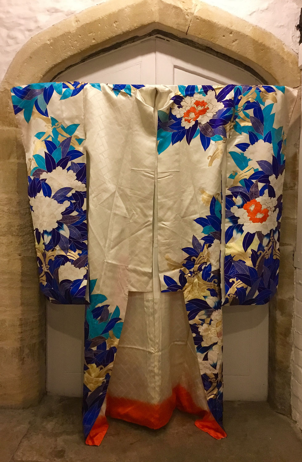 Vintage Embroidered Silk Wedding Kimono