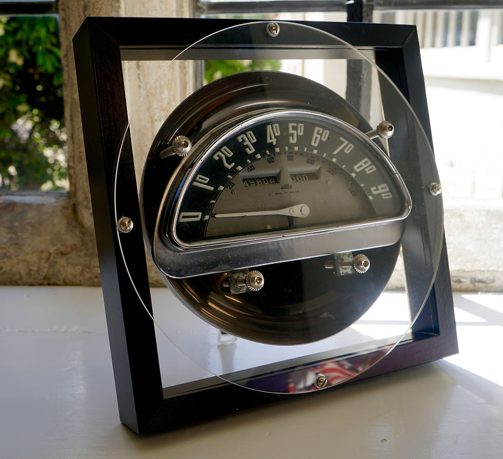 Thumbnail: Vintage 1950s Humber Hawk / Humber Super Snipe Jaeger speedometer display piece.