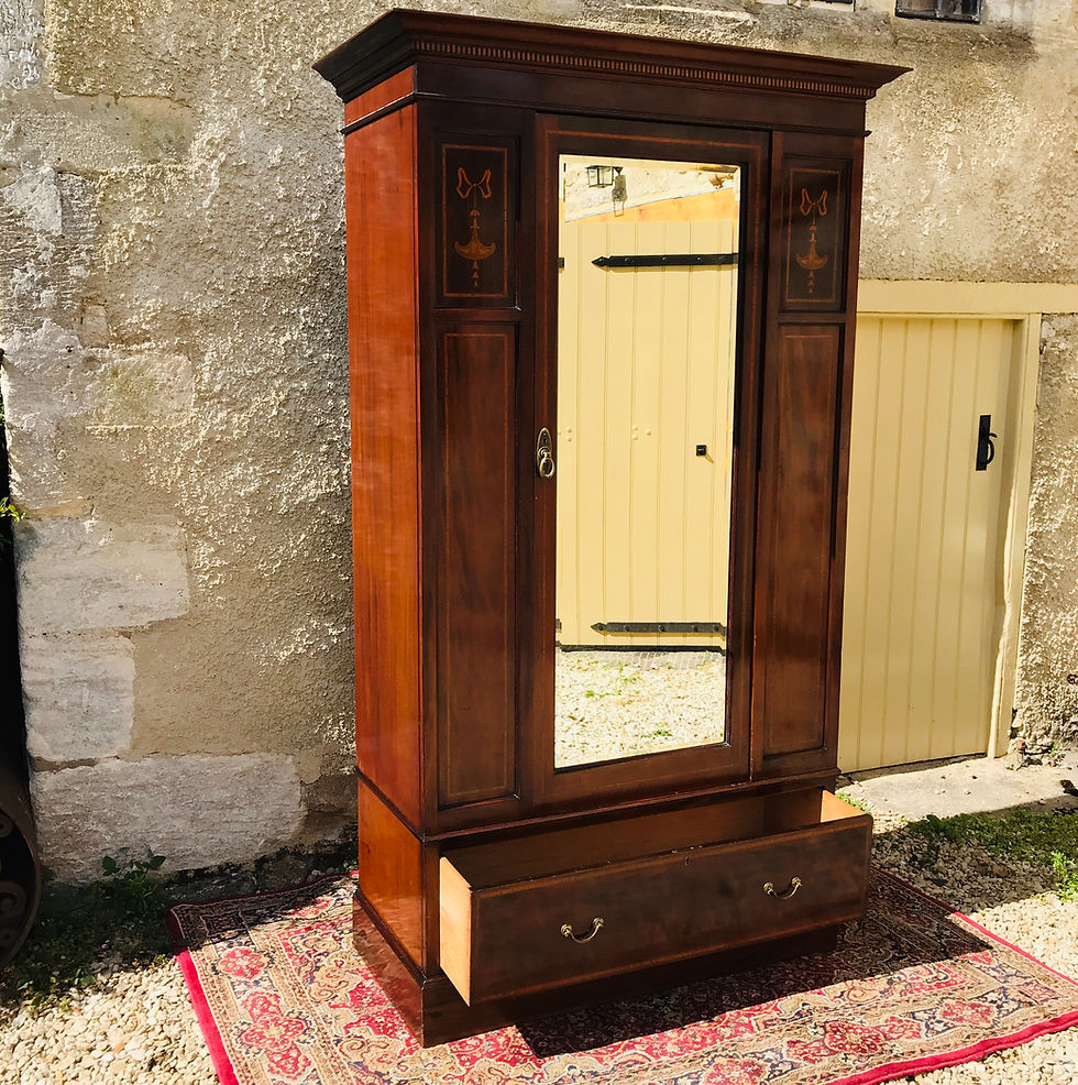 Thumbnail: 19thC Maple & Co single door mahogany wardrobe - #