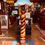 Thumbnail: Antique twin helix barley twist turned mahogany floor lamp  #8792