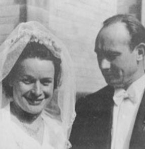 Theresa and Joe Vogt on Their Wedding Day