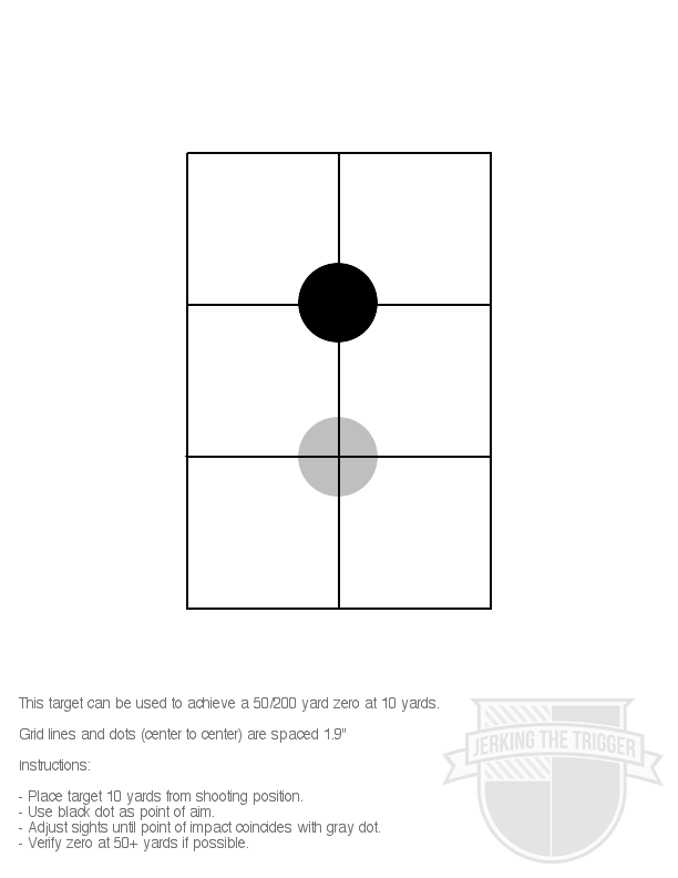 Zeroing for 50/200 Without a 200-Yard Range